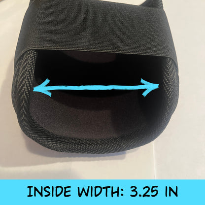 MISFIT: Black Elbow Guard - Crooked Logo, Slightly Loose