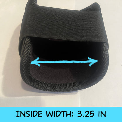 MISFIT: Black Elbow Guard - Crooked Logo, Slightly Loose