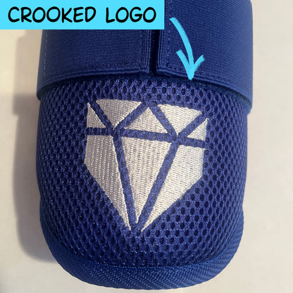 MISFIT: Blue Elbow Guard - Crooked Logo, slightly loose