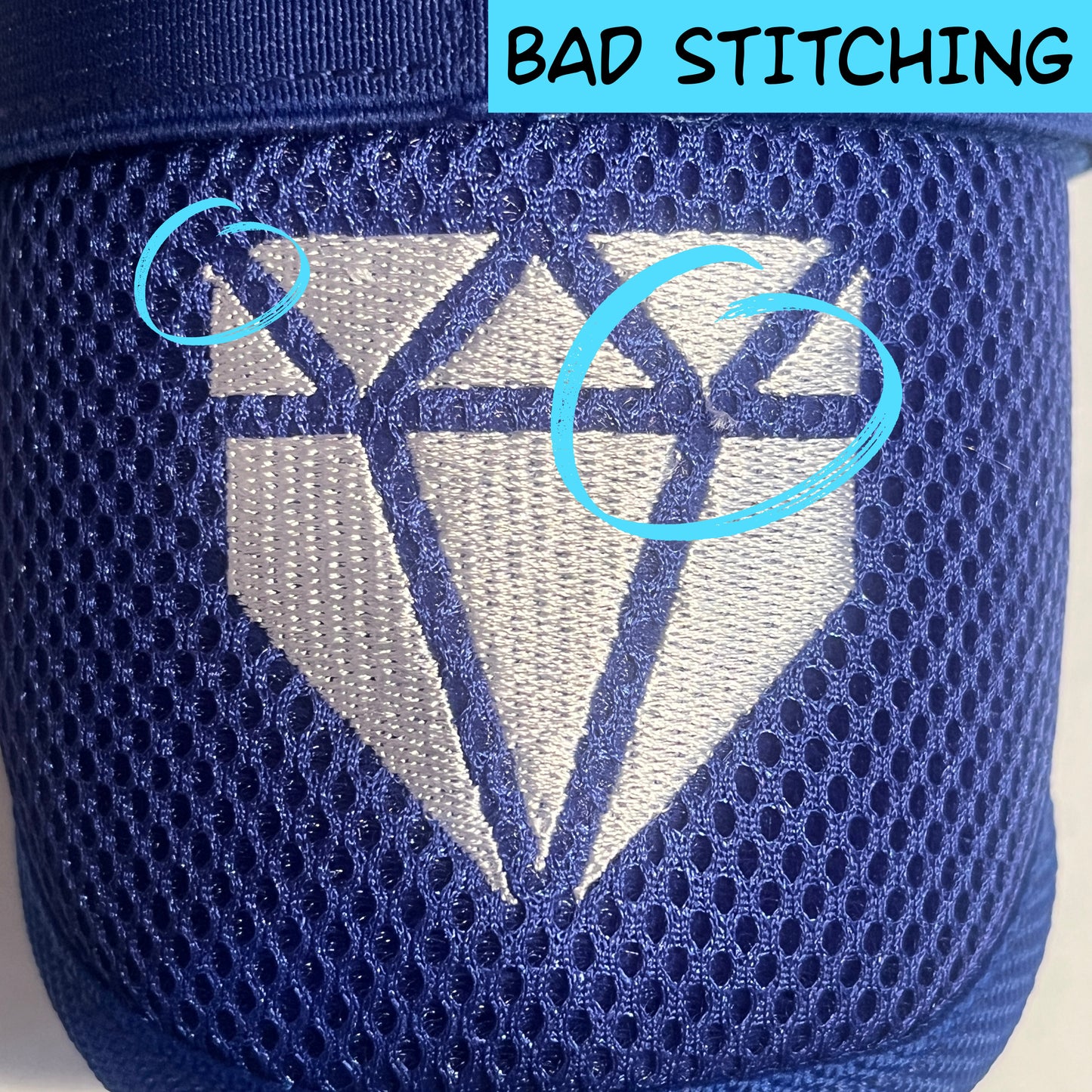 MISFIT: Blue Elbow Guard - Bad Stitching
