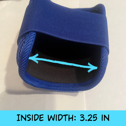 MISFIT: Blue Elbow Guard - Crooked Logo, slightly loose