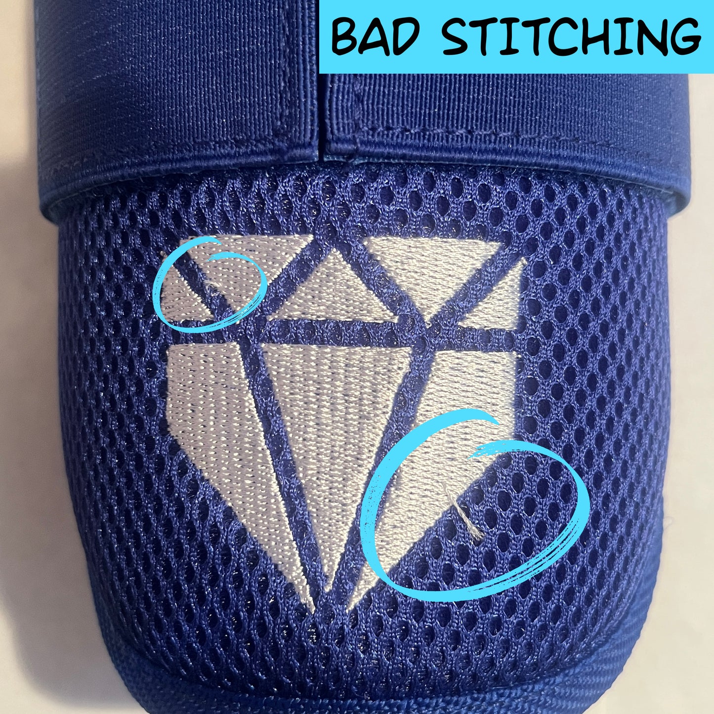 MISFIT: Blue Elbow Guard - Bad Stitching