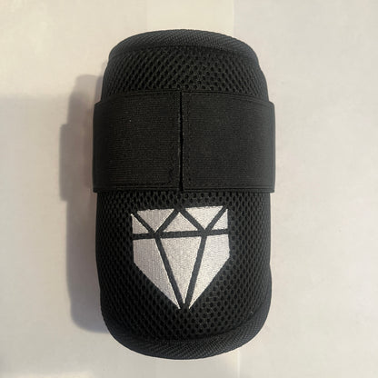 MISFIT: Black Elbow Guard - Crooked Logo, Slightly Loose