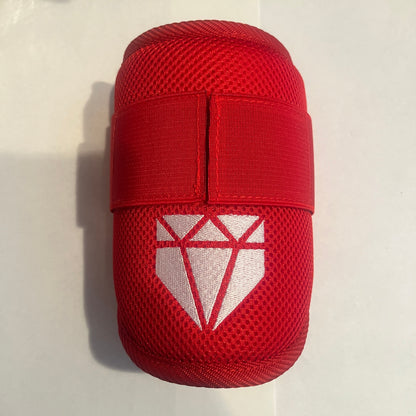 MISFIT: Red Elbow Guard - Bad Strap Stitching, Slightly Loose