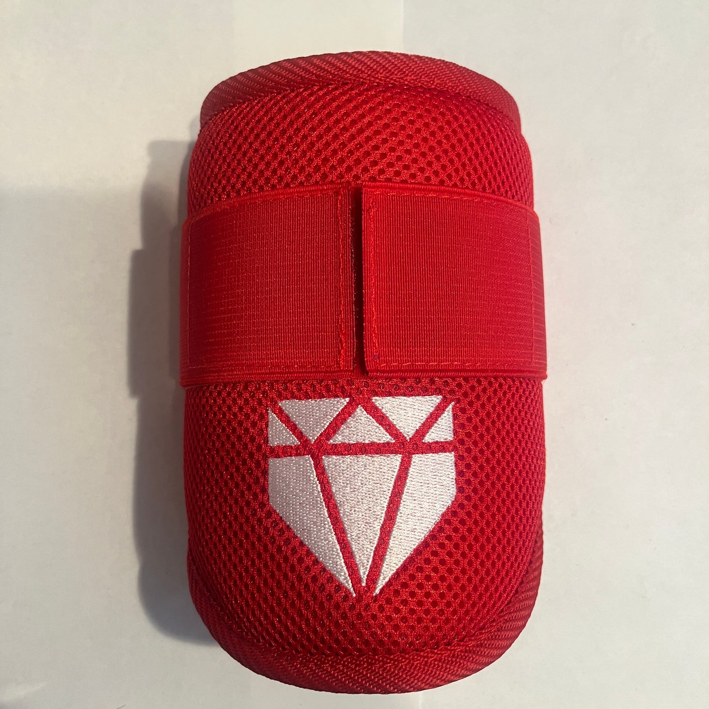 MISFIT: Red Elbow Guard - Crooked Logo, Slightly Loose