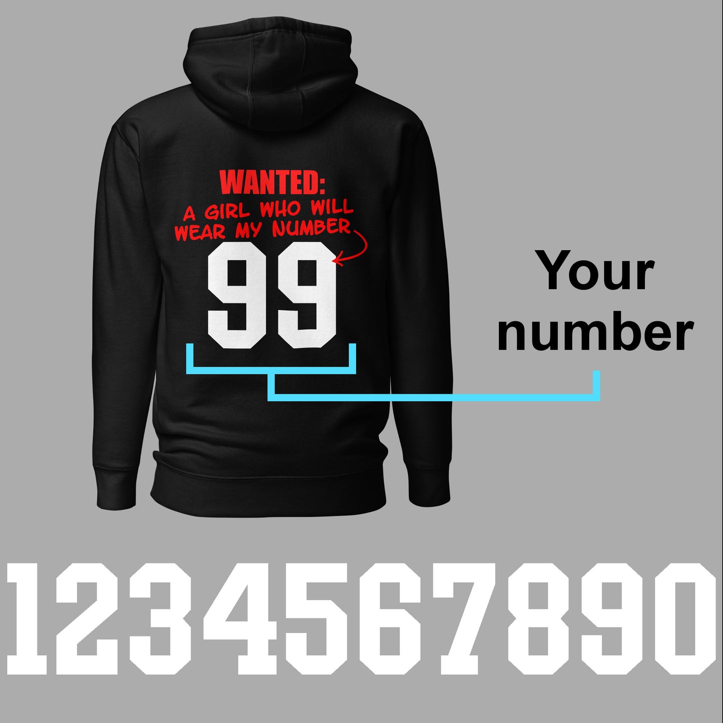 Wear My Number Hoodie - Personalized