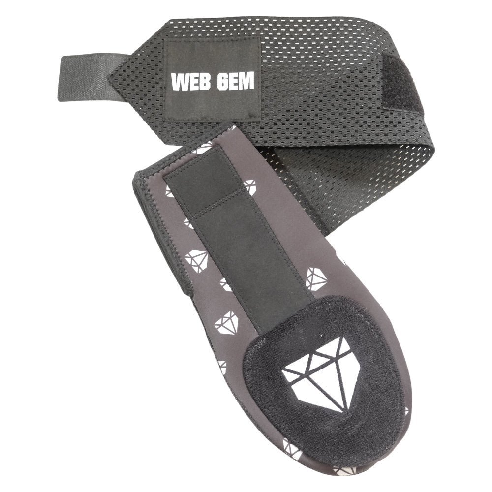 Web Gem Baseball Sliding Mitt – bomb black protective gear for youth, travel ball, and high school hitters.