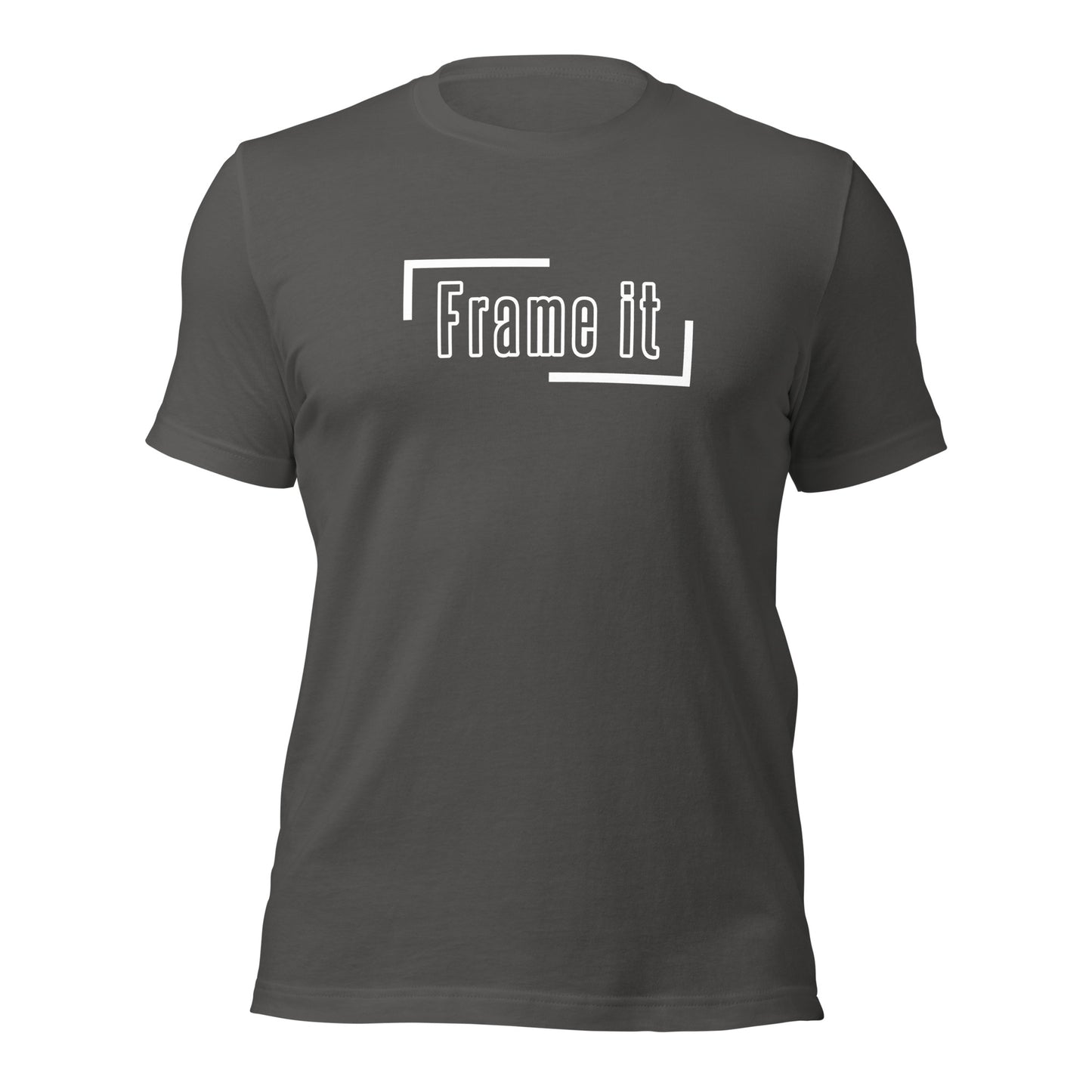 The asphalt Frame It logo baseball catcher shirt from Web Gem Apparel.