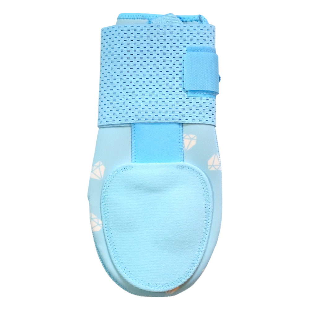 Back view of Frozen Rope Ice Baseball Sliding Mitt showing adjustable Velcro strap and ergonomic design.