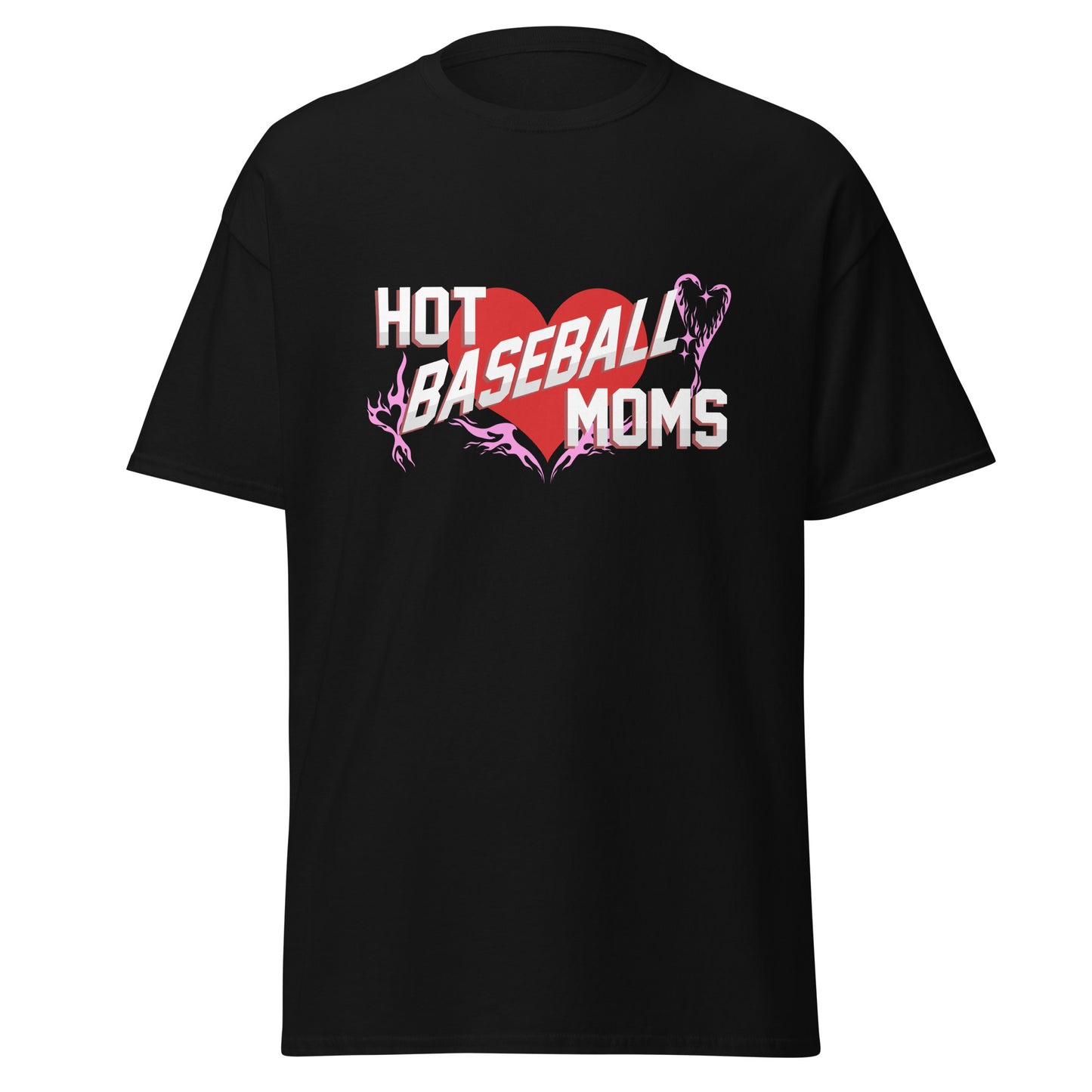 A stylized heart graphic black shirt from Web Gem for baseball players who love moms!