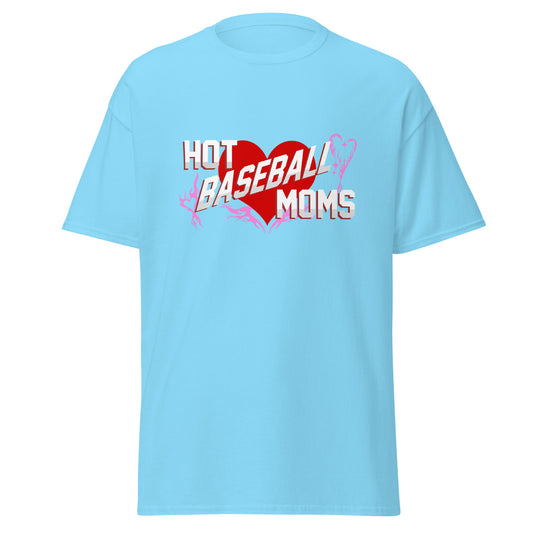 A stylized heart graphic sky blue shirt from Web Gem for baseball players who love moms!