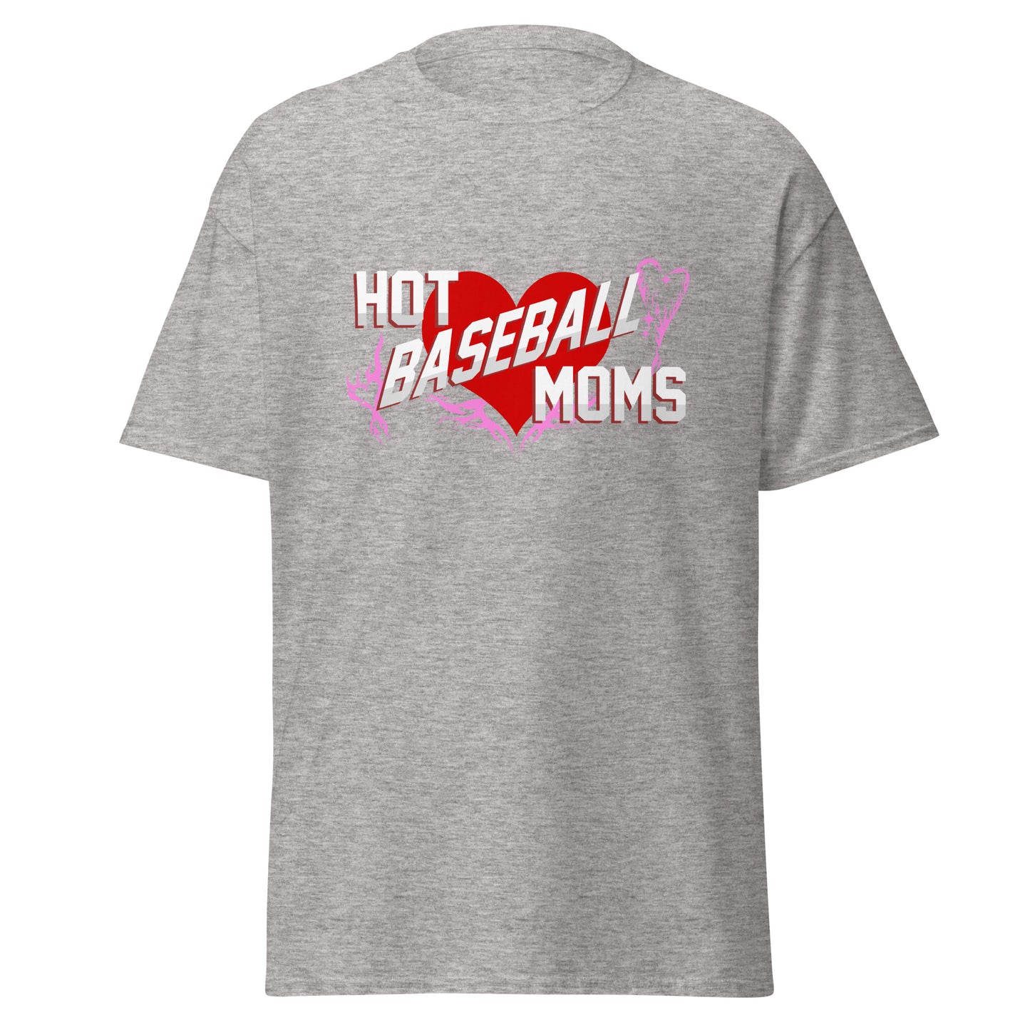 A stylized heart graphic sport gray shirt from Web Gem for baseball players who love moms!