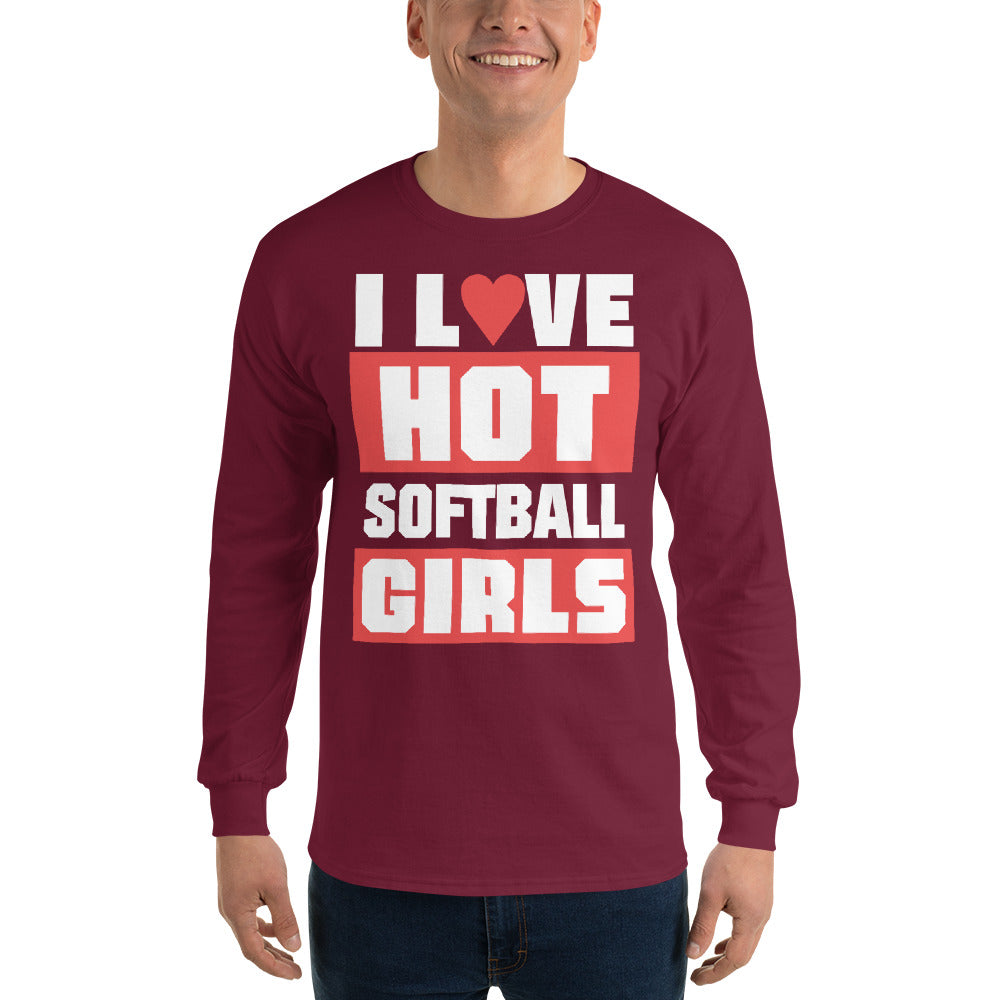 Hot Softball Girls Long Sleeve