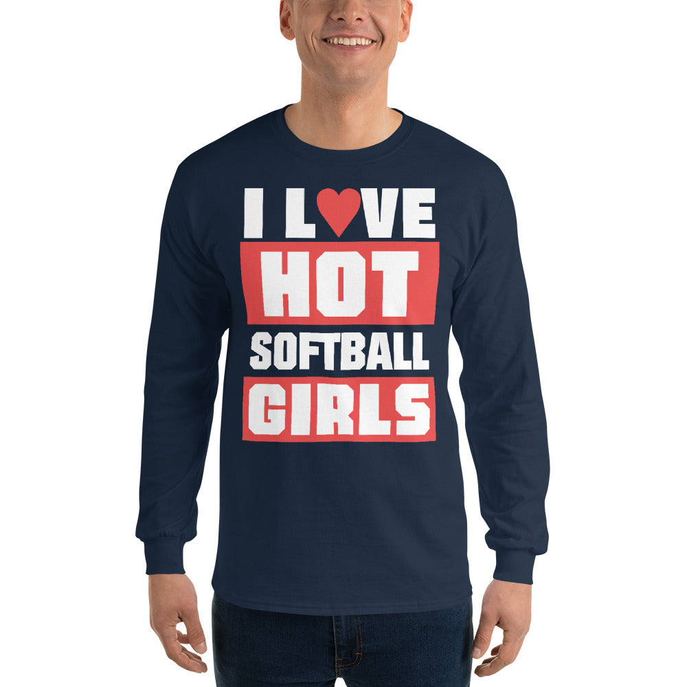 Hot Softball Girls Long Sleeve