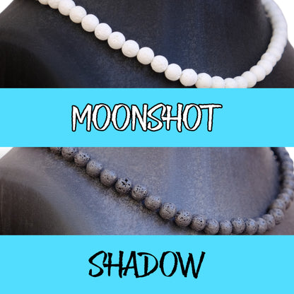 Moonshot and Shadow baseball game-day necklace colorway showcase.