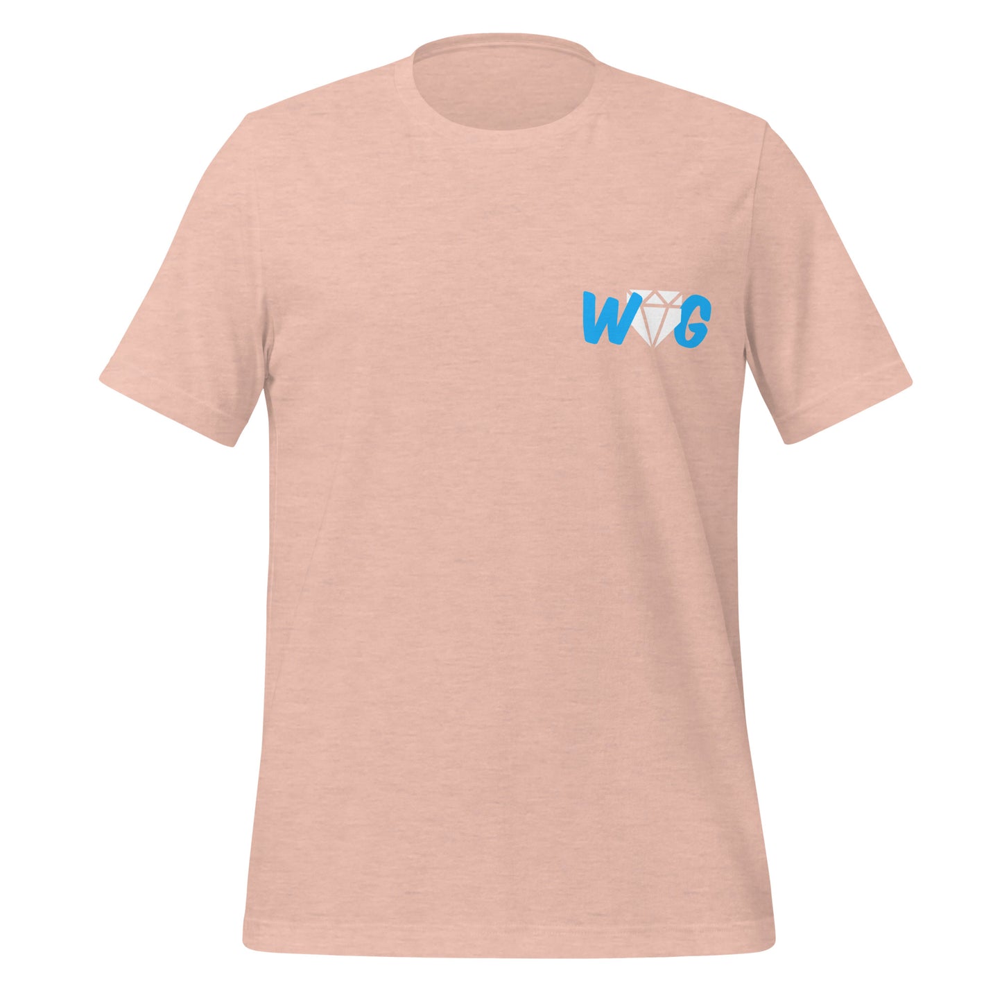 The front of the peach shirt showing a stylized Web Gem emblem.