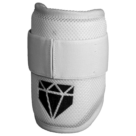 Web Gem Baseball Elbow Guard – moonshot white protective gear for youth, travel ball, and high school hitters