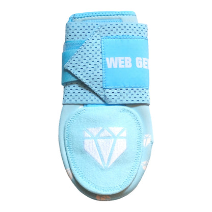 Front view of Youth Frozen Rope Ice Baseball Sliding Mitt showing logo and diamond design.