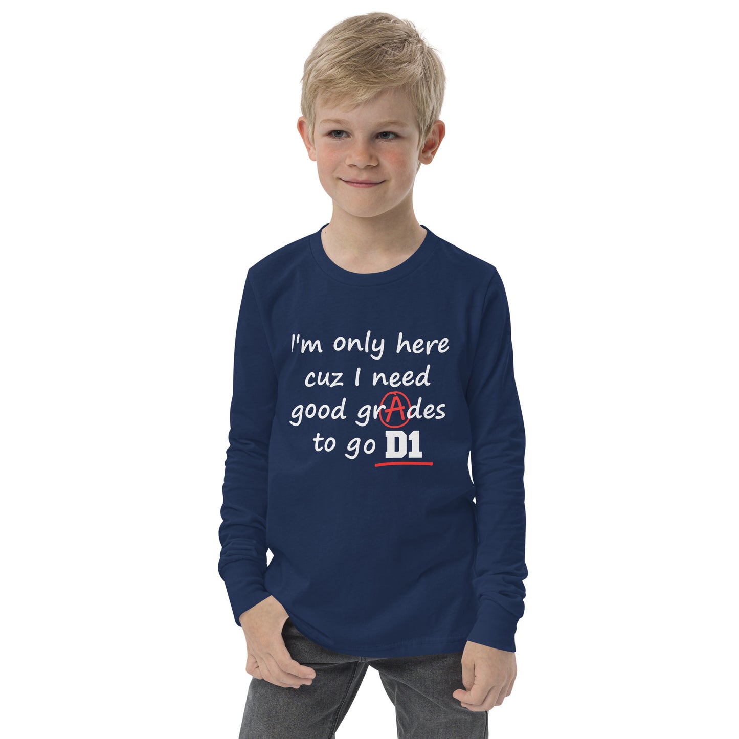 Good Grades D1 Youth Long Sleeve