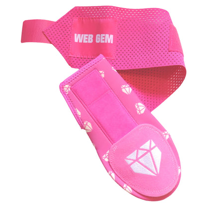 Web Gem Baseball Youth Sliding Mitt – pimp job pink protective gear for youth, travel ball, and high school hitters.